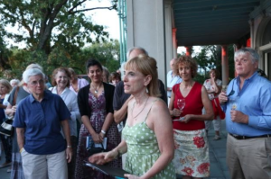 Diane addressing the crowd at Pocantico. Image Credits: Wenting Sun