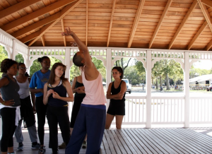 Stefanie Batten Bland teaching at the ASDI at Governors Island